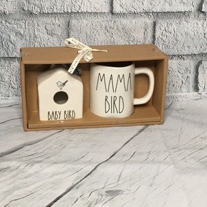 Rae Dunn mini birdhouse mug set BABY BIRD